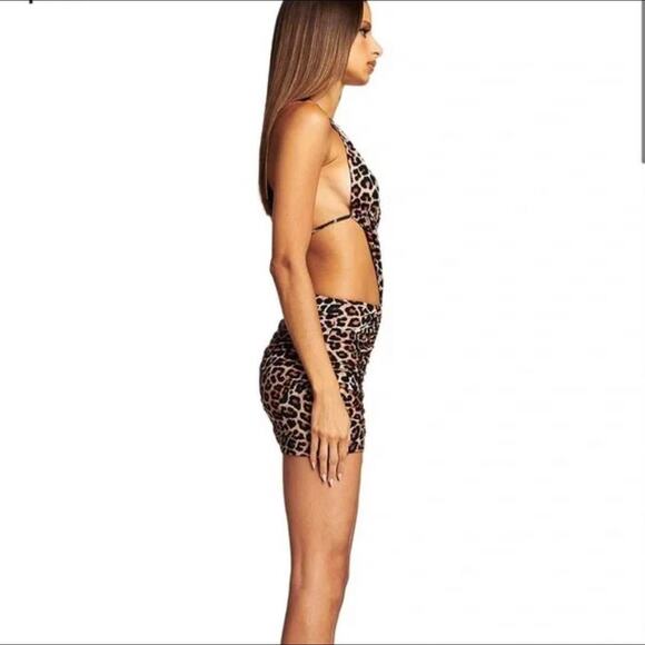 I.AM.GIA Kamilla Animal Leopard Cheetah Print Halter Mini Dress XL - Picture 12 of 12